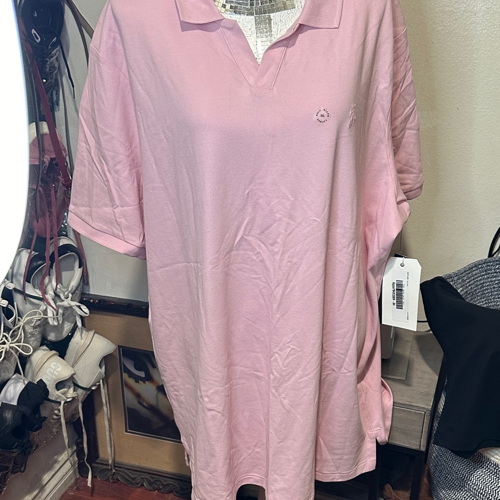 Ralph Lauren Pale Pink Polo with Embroidered Pony Unisex